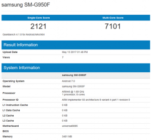 رکورد زنی گلکسی اس 8 در بخش پردازش چند هسته ای Geekbench