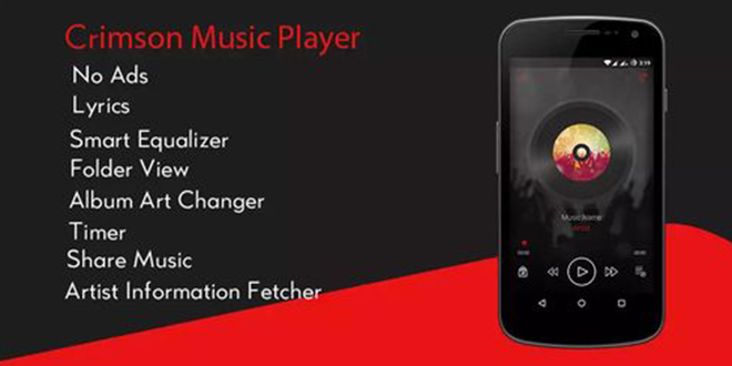 دانلود Crimson Music Player Pro 3.5 – پلیر صوتی مدرن و قدرتمند اندروید!